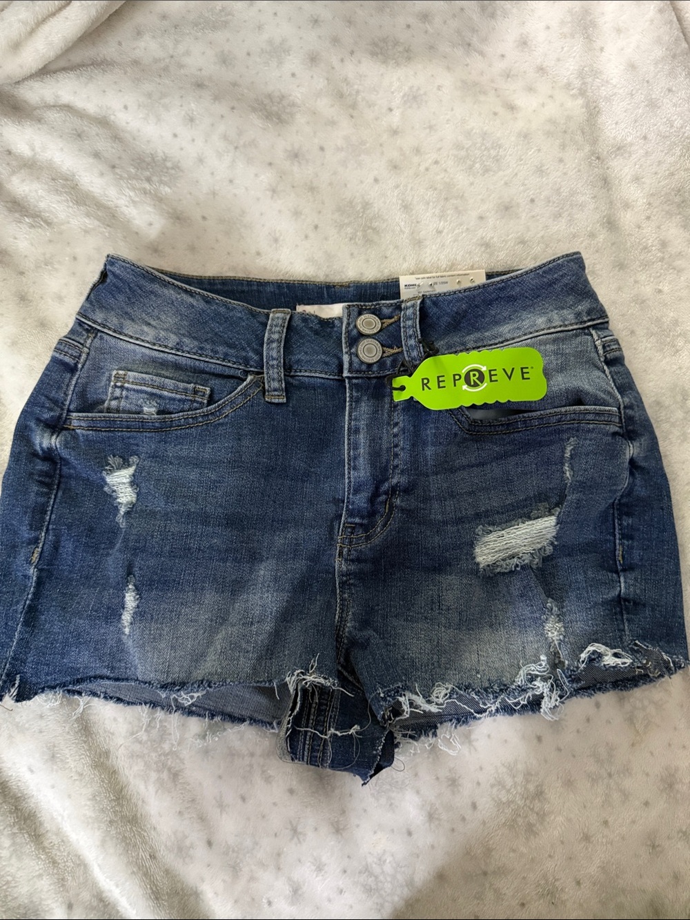 Kohl's Re/Preve Distressed Denim Shorts - Blue
